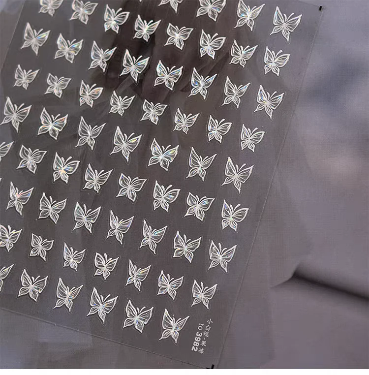 3982 - Self-Adhesive Holographic Butterfly Nail Stickers