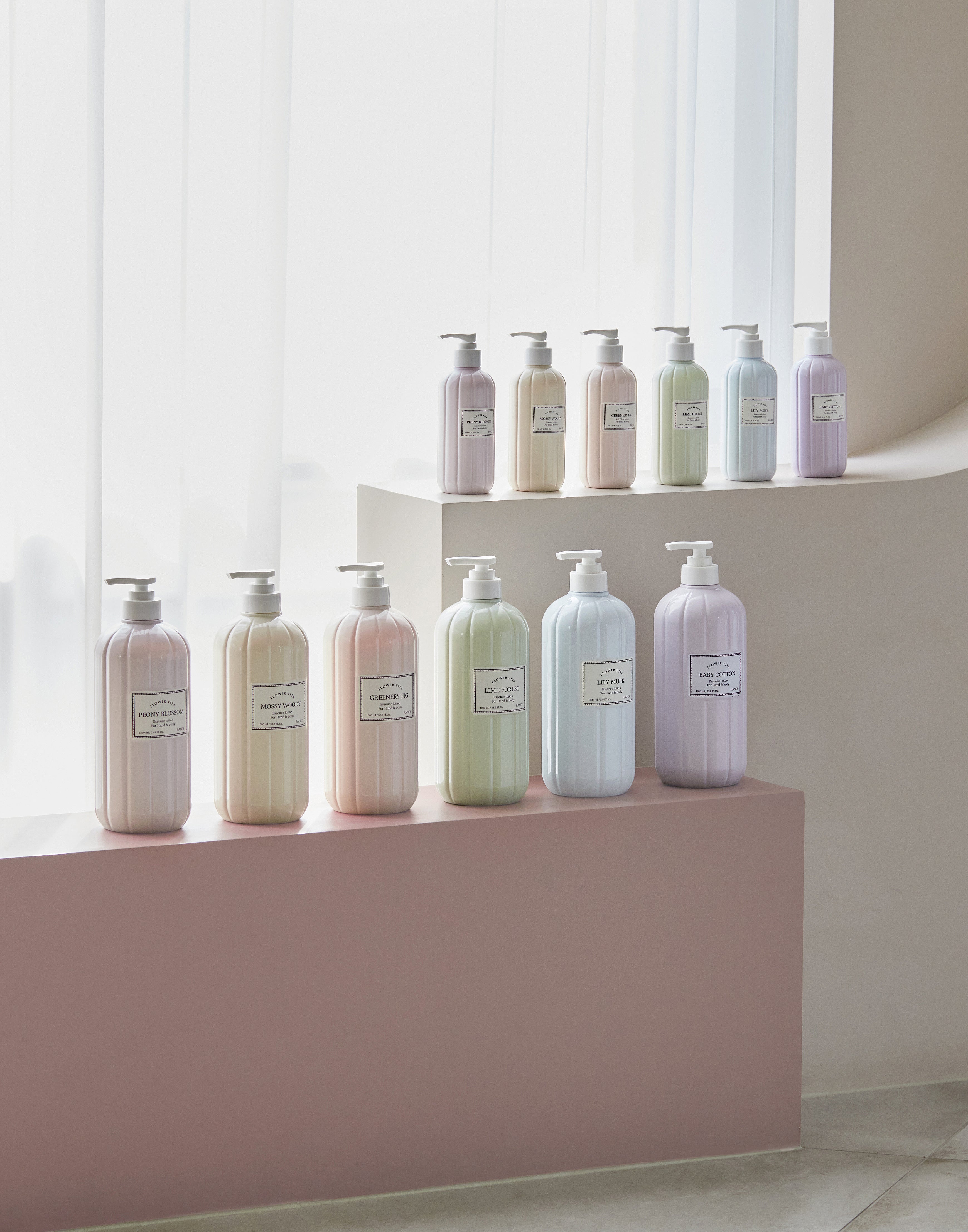 BANDI - Essence Lotion 1000mL (Lime Forest, Baby Cotton, Lily Musk, Peony Blossom, Greenery Fig, Mossy Wood) - Image 2