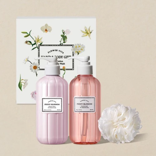 BANDI - Flower Vita Handy & Body Gift - Essence Lotion Hand & Body Wash (Peony Blossom)