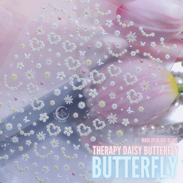 Blanc Blanc - Therapy Daisy Butterfly Stickers (S527)