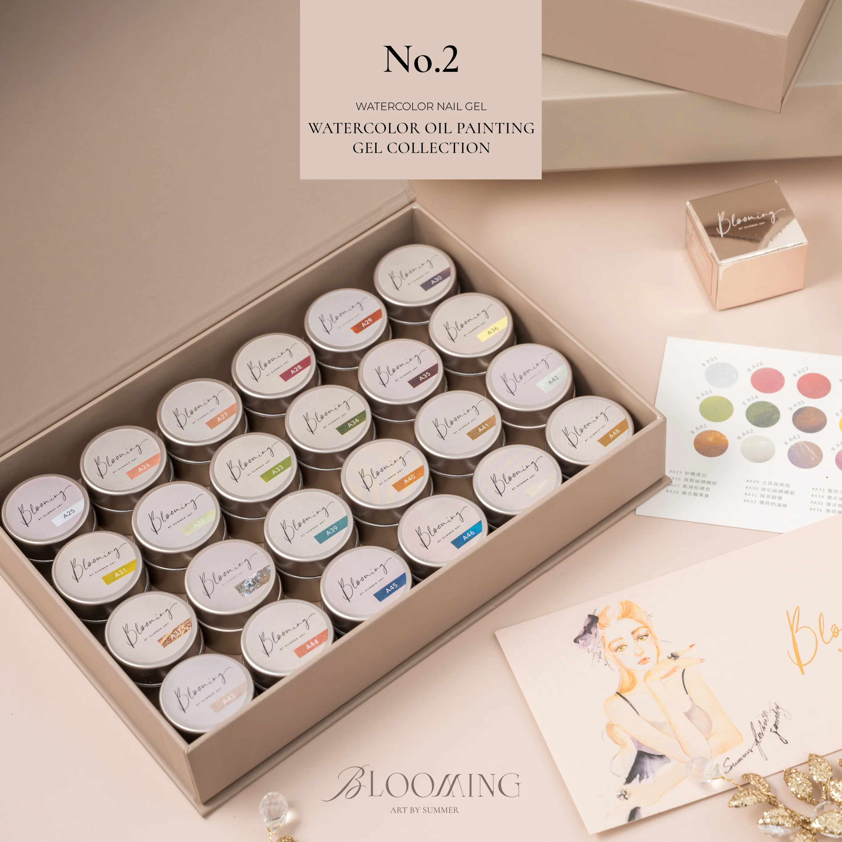 Blooming Nails - No.2 Watercolor Nail Gel Set - Image 4