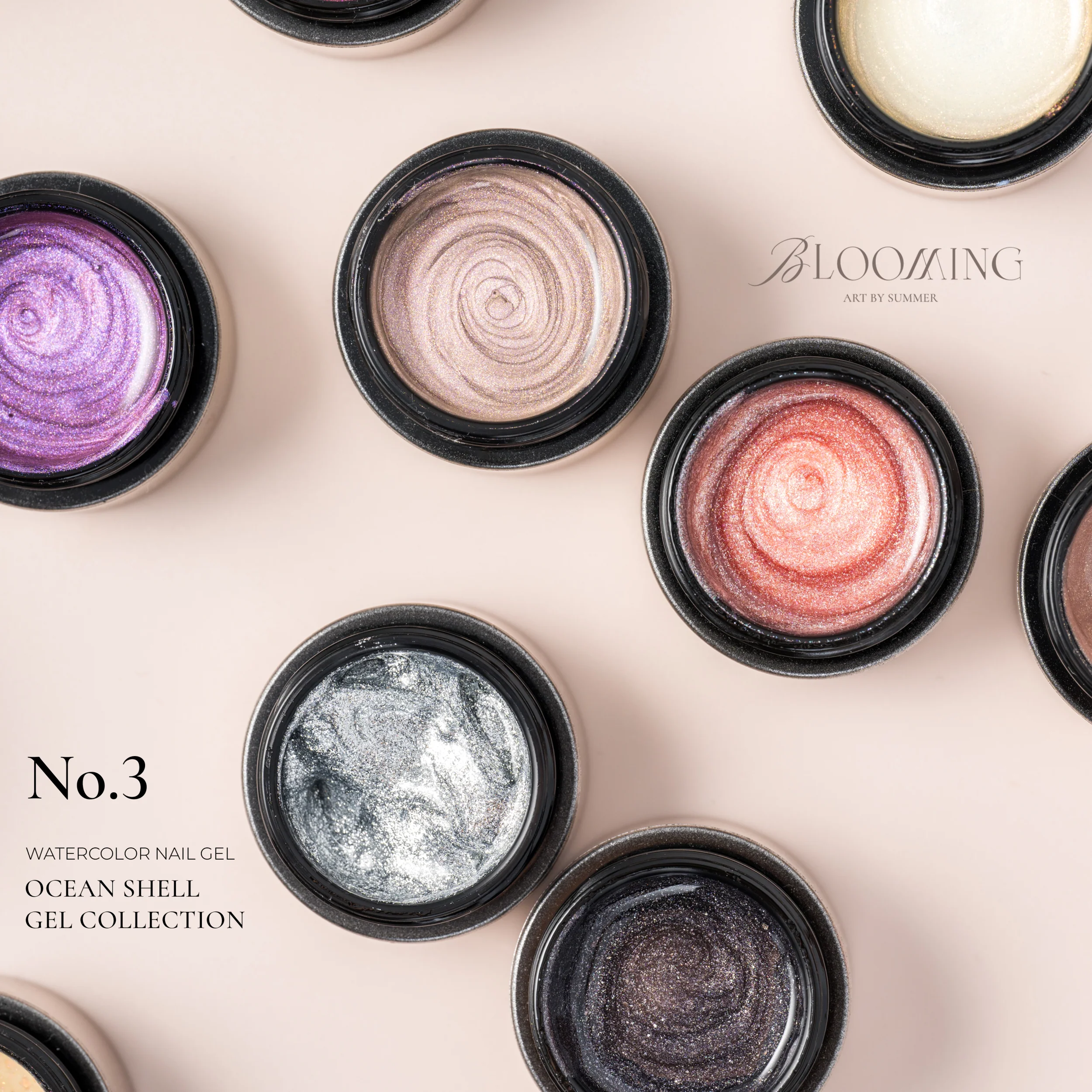 Blooming Nails - No.3 Watercolor Nail Gel Set - Image 4