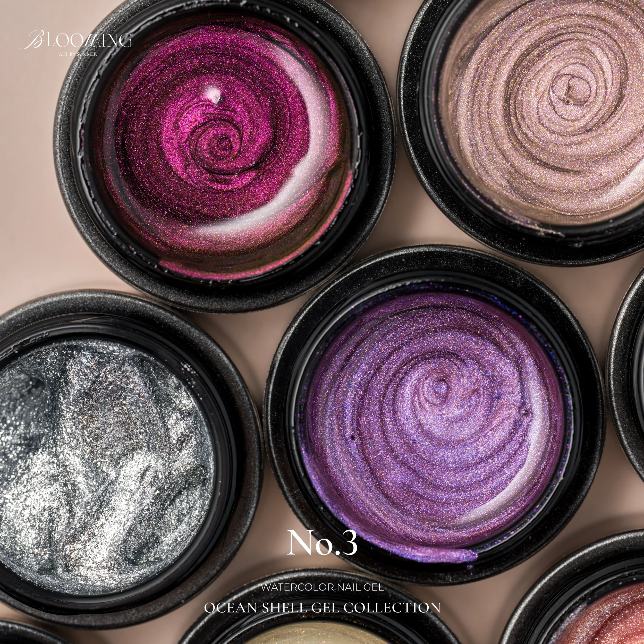 Blooming Nails - No.3 Watercolor Nail Gel Set - Image 6