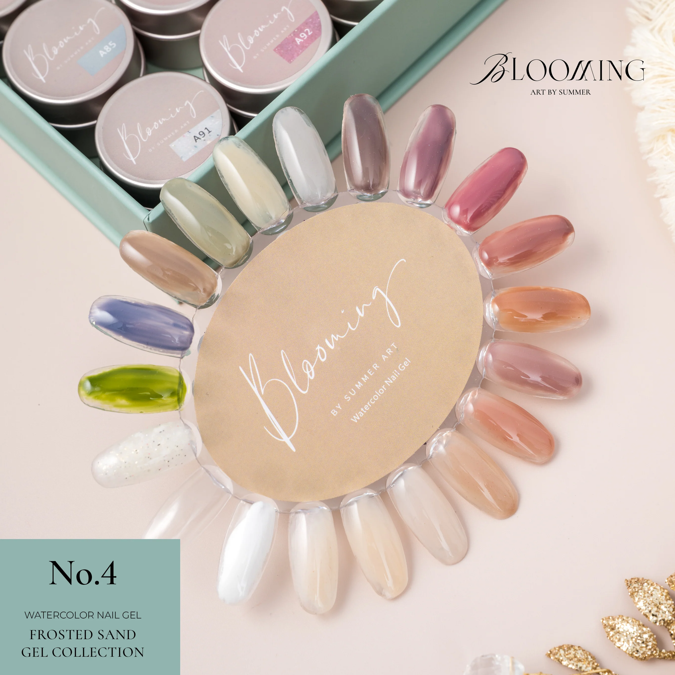 Blooming Nails - No.4 Watercolor Nail Gel Set - Image 3