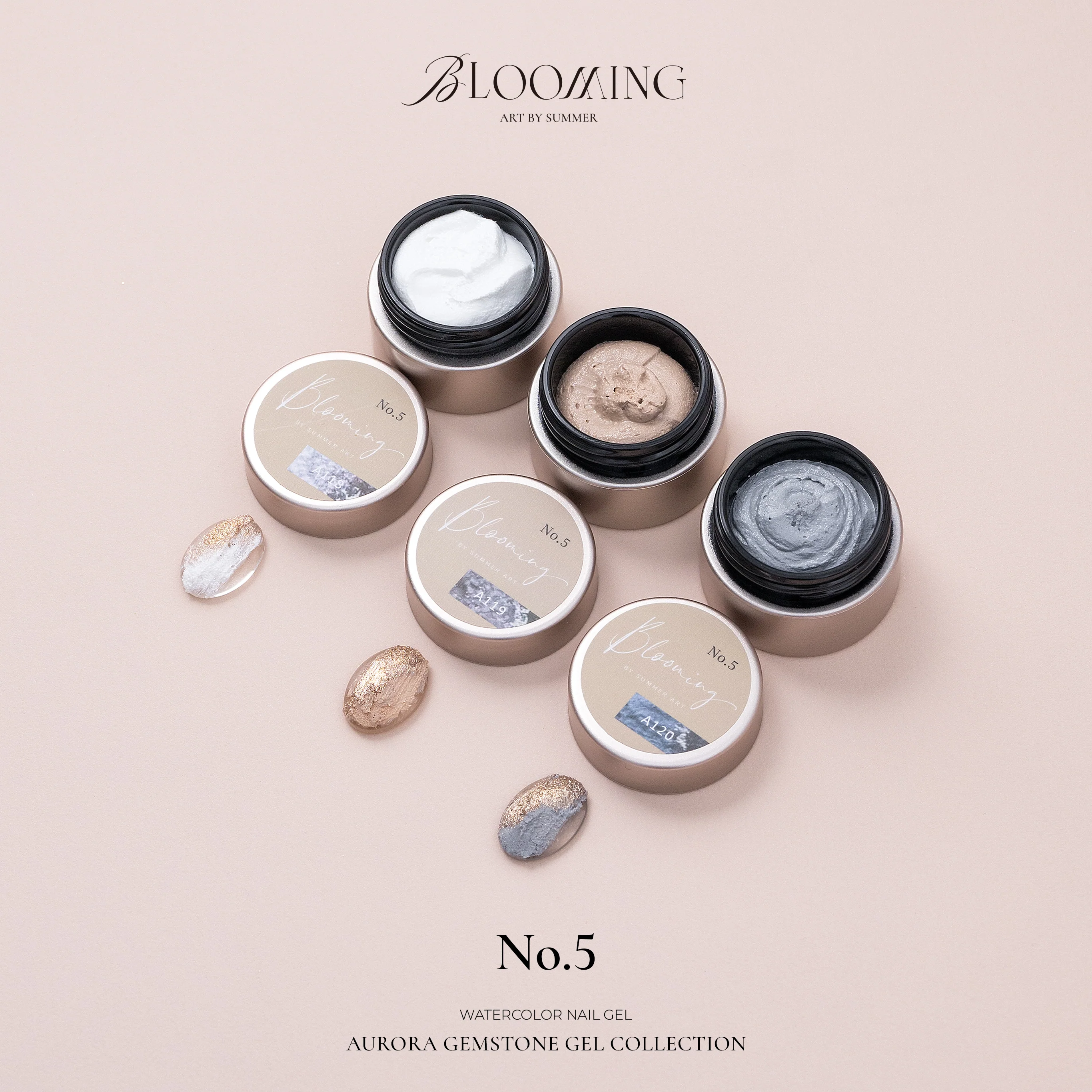 Blooming Nails - No.5 Watercolor Nail Gel Set - Image 6