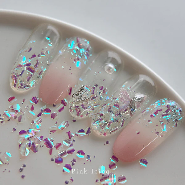 Bonniebee - Icing Nail Glitter (Pink/Blue/White) - Image 4
