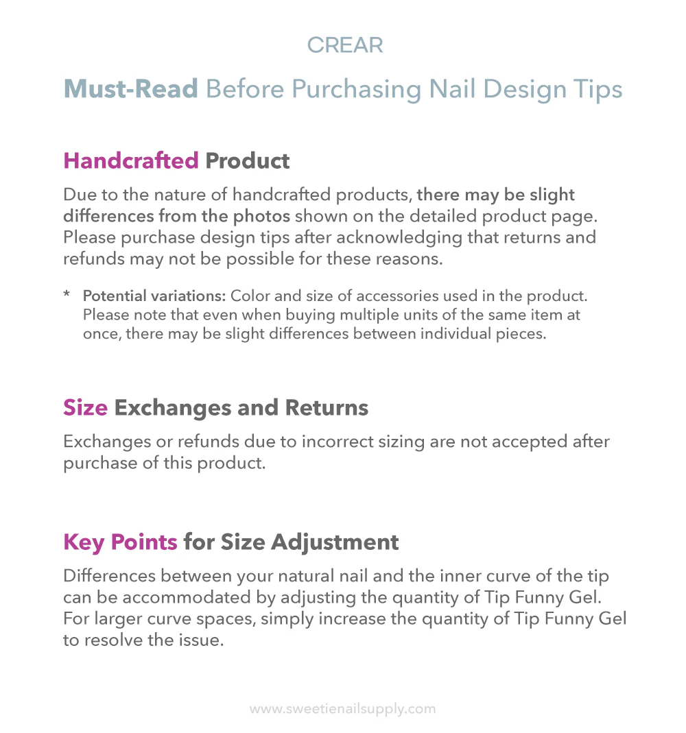 Crear - Nail Design Tip No.006 (Two Sizes) - Image 4