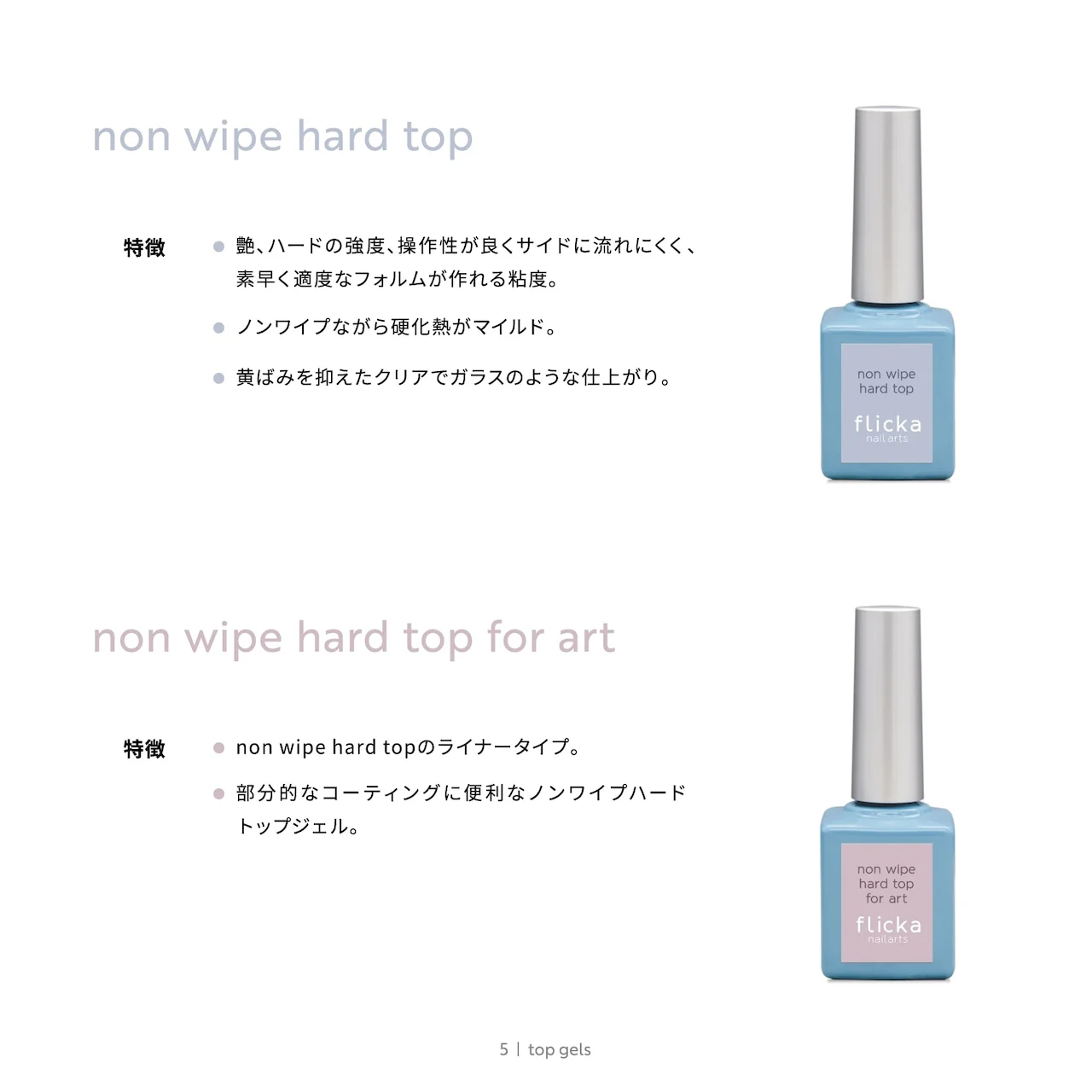 Flicka Nail Arts - Top Gels (4 types) - Image 3