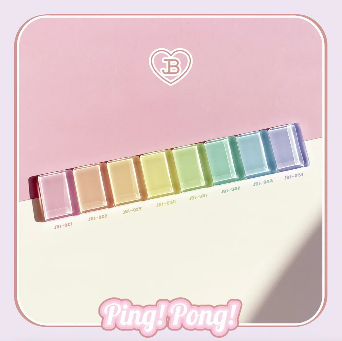 JIN.B Ping Pong Collection 8 Piece Pastel Color Gel - Image 3