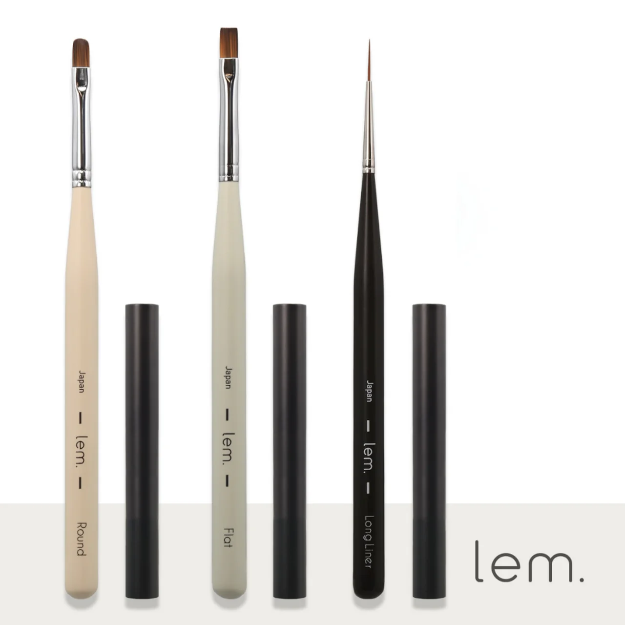 Lem - Nail Brushes (Round, Flat, Long liner) (B01RO, B02FL, B03LL)