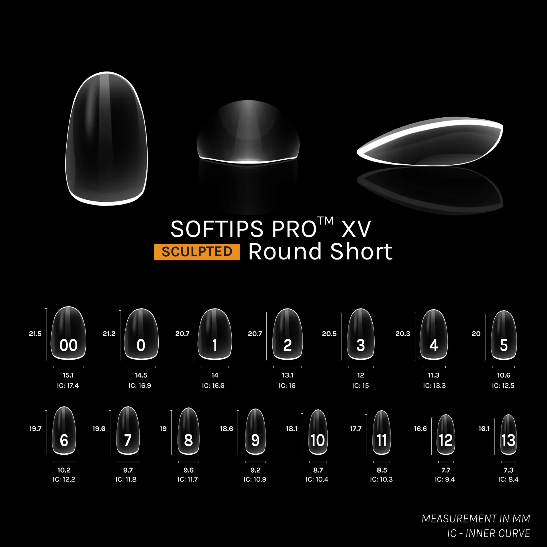 SOFGEL - SOFTIPS PRO XV Sculpted Round Short - 600pcs - Image 3