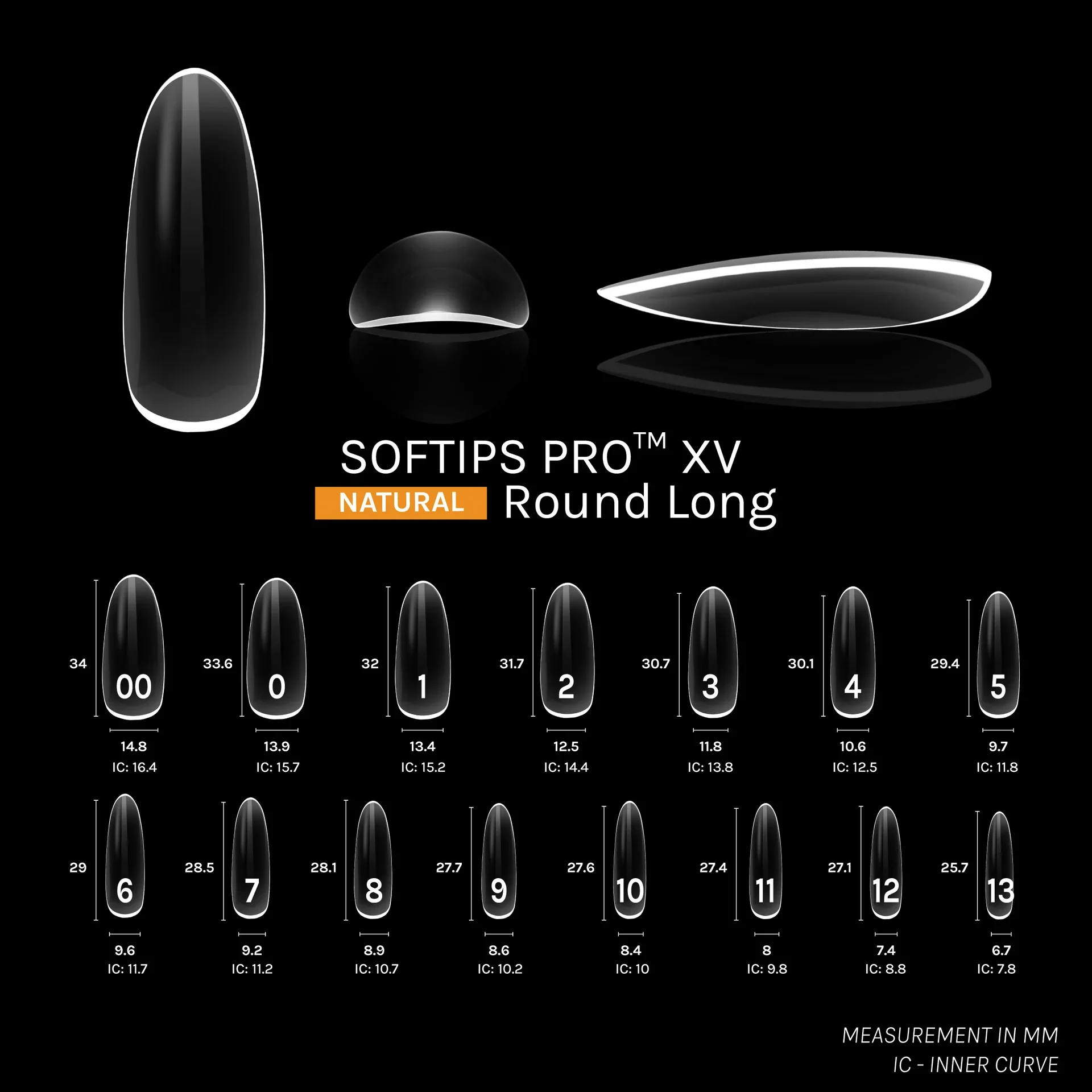 SOFGEL - SOFTIPS PRO XV Natural Round Long - 600pcs - Image 2