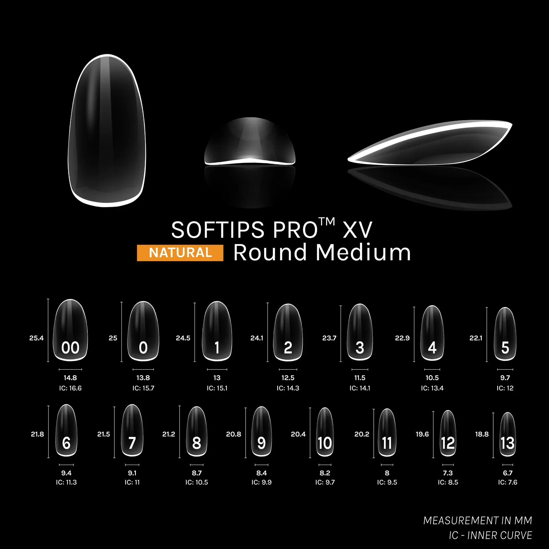 SOFGEL - SOFTIPS PRO XV Natural Round Medium - 600pcs - Image 3