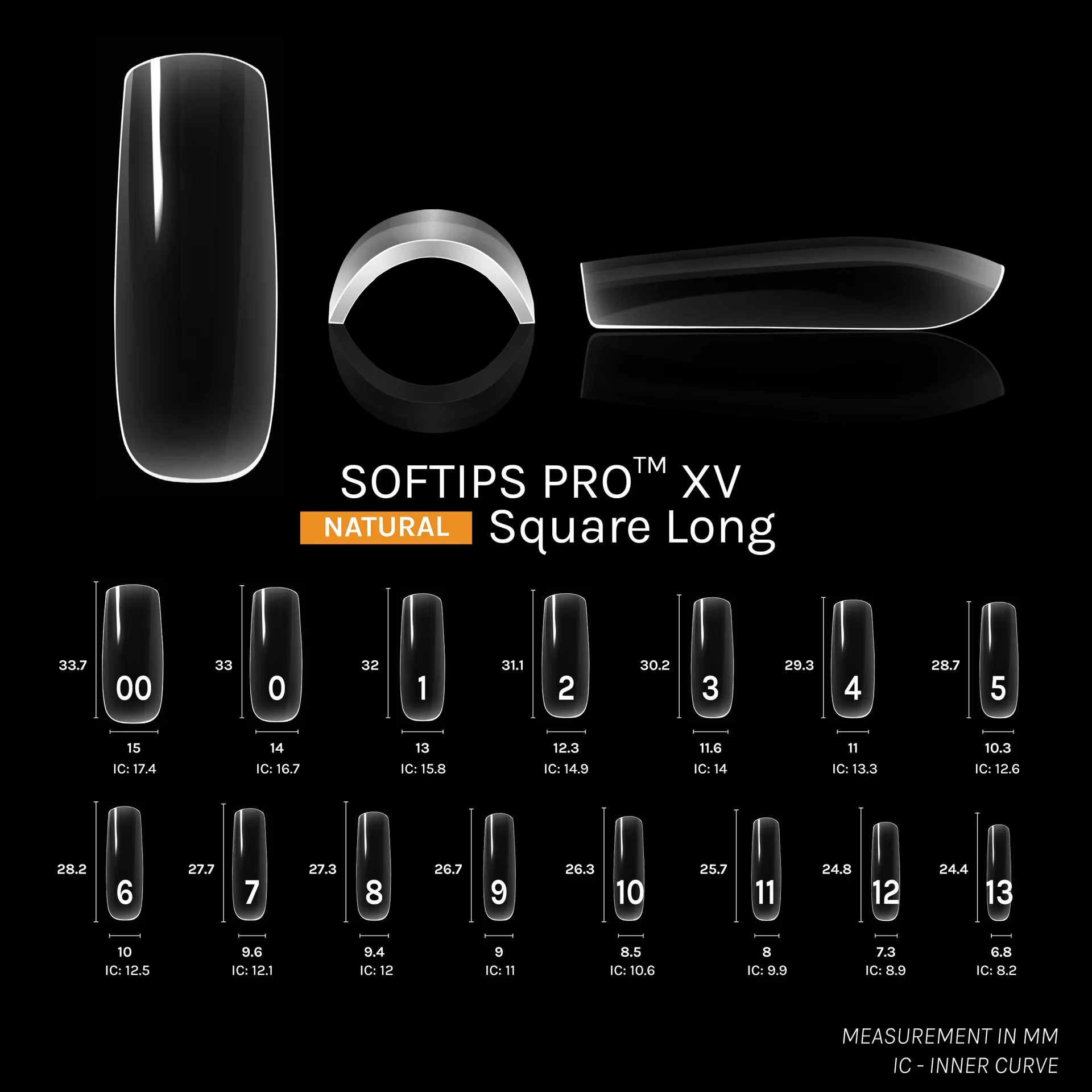 SOFGEL - SOFTIPS PRO XV Natural Square Long - 600pcs - Image 3
