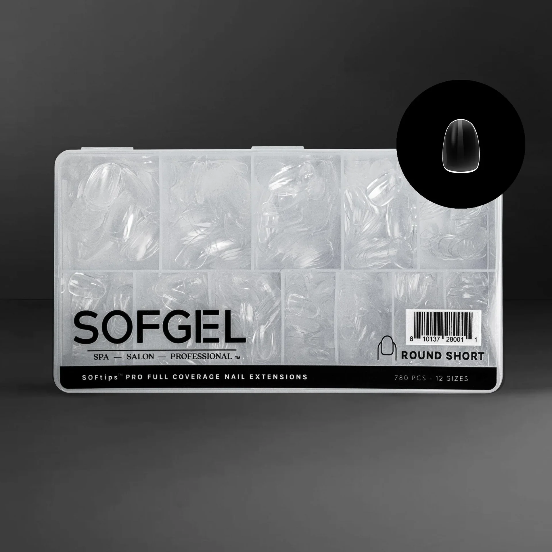 SOFTIPS PRO XII - Standard Round Short (780pcs)