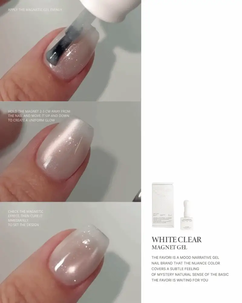 The Favori - White Clear Magnet Gel - Image 2