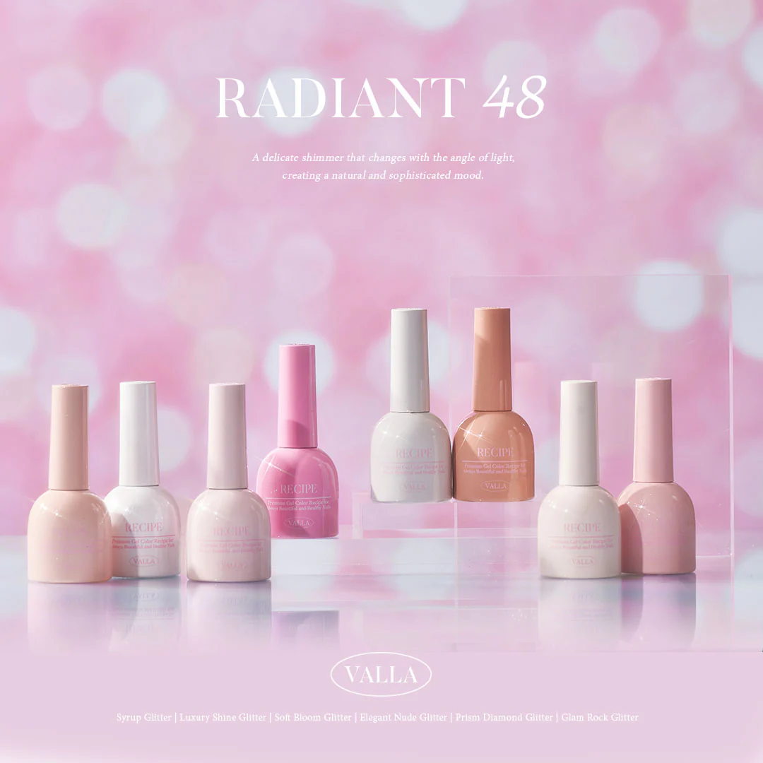 VALLA Glitter RADIANT 48 Edition 4. Elegant Nude Glitter [VG41~VG48]