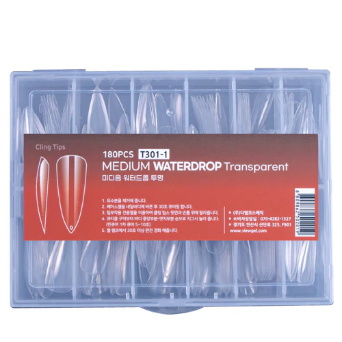Viewgel - Cling Tip Gel Nail Tip Extension Full Tip 180 Tip (6 types) - Image 6