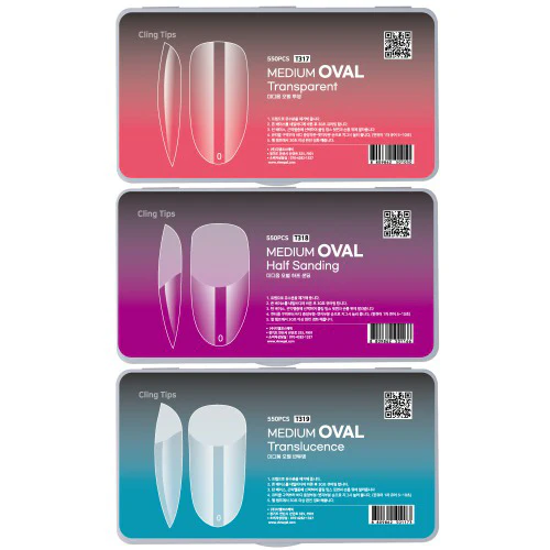 Viewgel - Cling Tip Oval Nail Tip 550Tips(3 types)